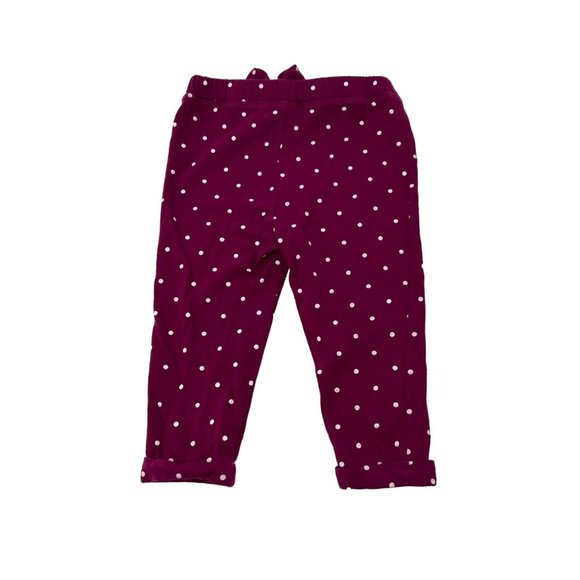 Baby Girl's Leggings - 4 Pair in Blue Denim, Pink, Burgundy, & Black - Size 12 M - Picture 7 of 10